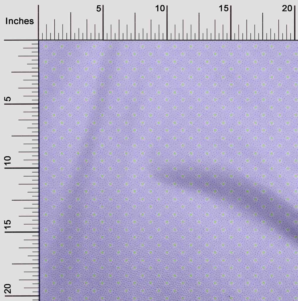 oneOone Cotton Flex Lavender Fabric Kids Daisy Sewing Material Print Fabric By The Yard 40 Inch