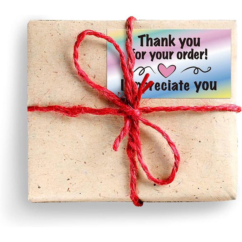 50pcs I Appreciate You Thank You Card Shopping Purchase Greeting Cards for Small Business Owners Package Inserts