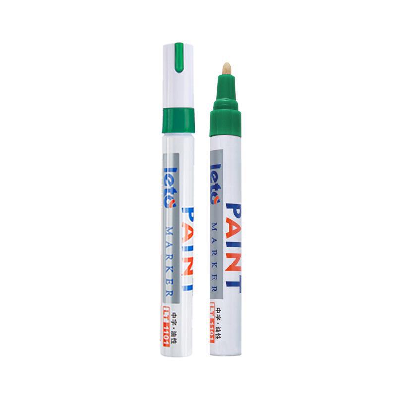 Waterproof Colored Metal Graffiti Marker: Non-Fading White Oily Paint Pen for DIY and Tire Repair