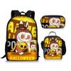 School bag new three-piece meal bag pencil bag student baby backpack cute versatile portable