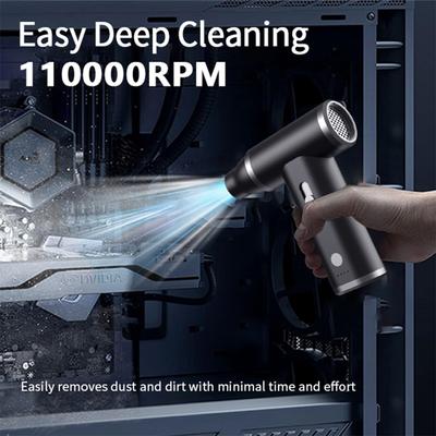 110000PRM Electric Air Duster Brushless Motor Cordless Air Blower Rechargeable Portable Air Blower for Electric Devices Cleaning