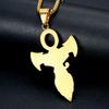 New 316L Stainless Steel Jewelry Anka Cross Eye of Horus Pendant Necklace Gold Silver Color Hip Hop Jewelry for Men