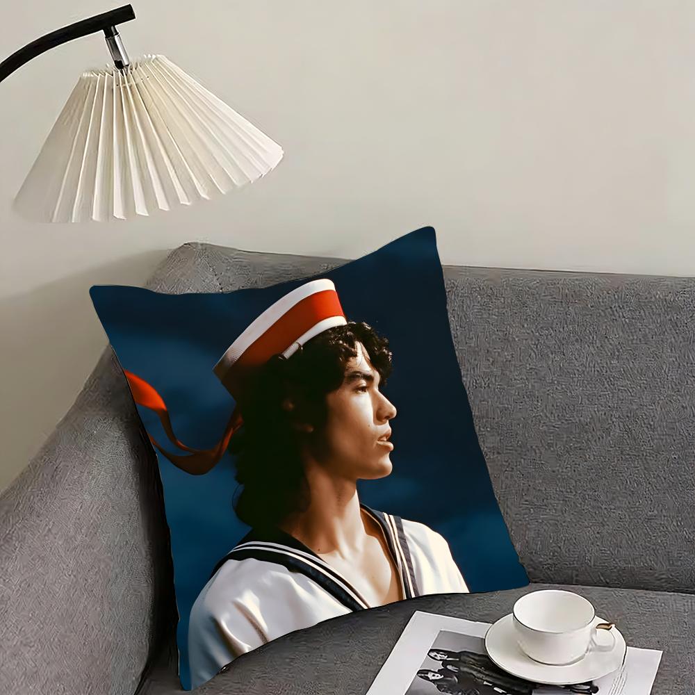 

CConan Gray WishboneE Singer Cushion Cover Pillowcase Ultra Soft Skin Friendly Fabric Cloud Like Comfort Concealed Zipper 30x30cm