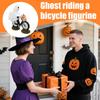 Ghost Figurine Halloween ghost riding a bicycle ornaments ghost resin crafts Halloween Figurine Seasonal Desk Display Ornaments