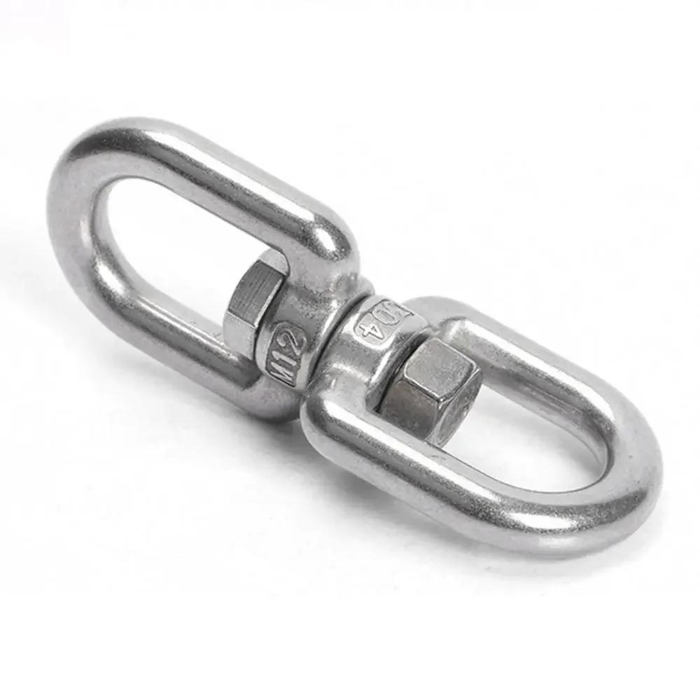 1Pcs Eye Connectors 8 Ring Hook 304 Stainless Steel M4 M5 M6 M8 Carabiner Clasp Universal 4mm 5mm 6mm 8mm Marine Anchor Swivel
