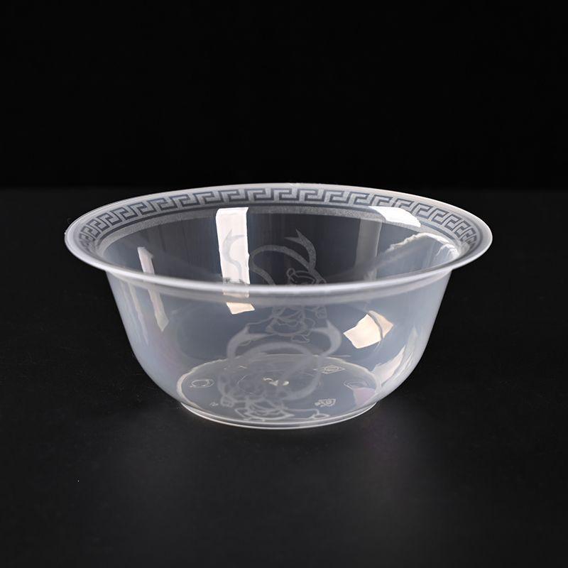 Thickened Disposable Hard Plastic Crystal Bowl - Food-Grade Hot Pot & Soup Safe
