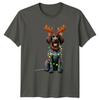 Christmas Dog Reindeer Antlers Lights Holidays Unisexs TShirt Unisexs Tee Graphic