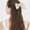 UNI.J Baby-pink Side Ribbon Hair Clip Ia110