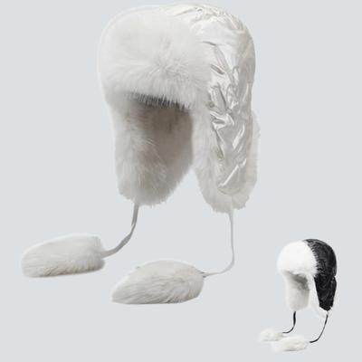 Women's Winter Velvet Thickened Warm Ear Protection Hat Imitation Fox Hair Imitation Fur Snow Hat