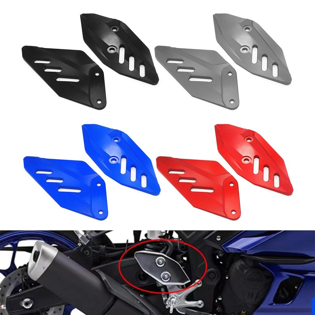 Lavitin Motorcycle Aluminum Foot Pedal Wing Foot Peg Footrest Heel Guard Cover Protector Kit