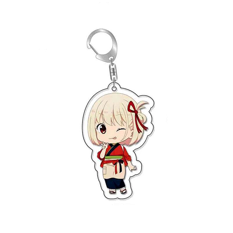 Lycoris Recoil Nishikigi Chisato Inoue Takina Acryic Anime Keychain Cartoon Keyring Bag Parts & Cos Accessories