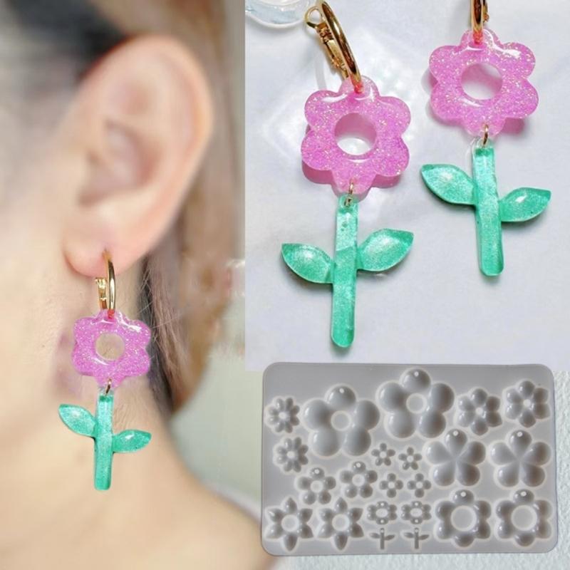 3D Flower Earring Mold For Handmade Earrings And Pendants Made Of Premium Silicone Crafting Tool