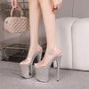 High Sexy Thin Heel Laser Sandals Super High Heels 20cm Waterproof Platform Car Show Model Catwalk Nightclub LFD-8820-Q1
