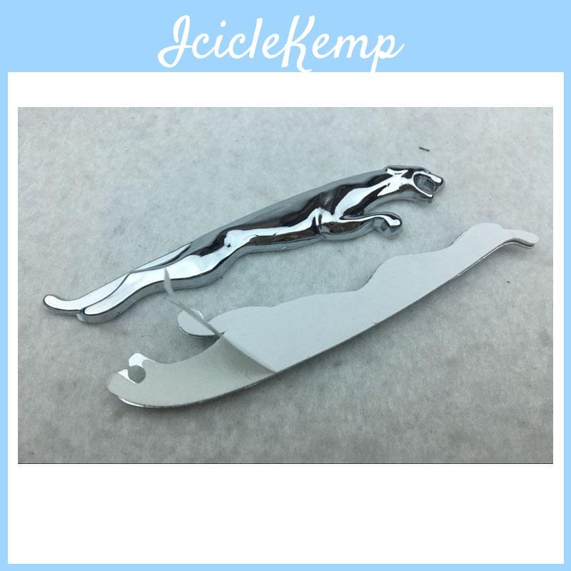 Wysokiej jakości 2-częściowe metalowe naklejki z logo Jaguara 3D z gładkimi liniami i stylowym wyglądem dla konkretnych modeli Jaguara