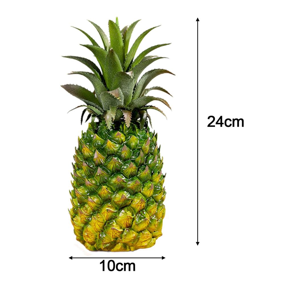 Artificial Pineapple Figurine Decor Modern Display Lifelike Fruit Model for Kitchen Living Room Kids Toys Photo Prop Cabinet