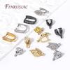 Multi Types 18K Gold Plated Inlaid Zircon Beila For Pendants,Pinch Clip Bails For Crystal Agate Jewelry Making,Pendant Connector