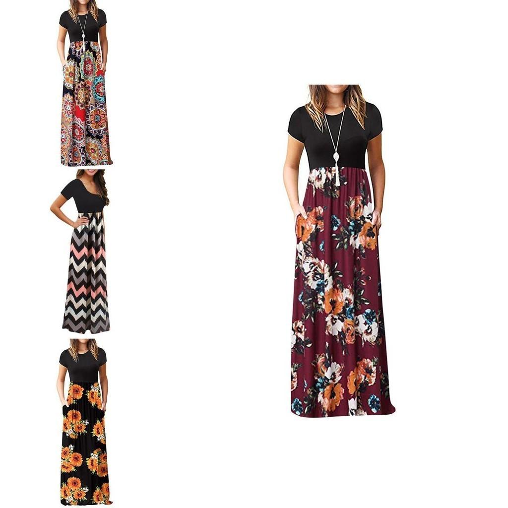 Atemberaubendes Damen Boho Blumen Maxikleid für Cocktailpartys und Sommerveranstaltungen