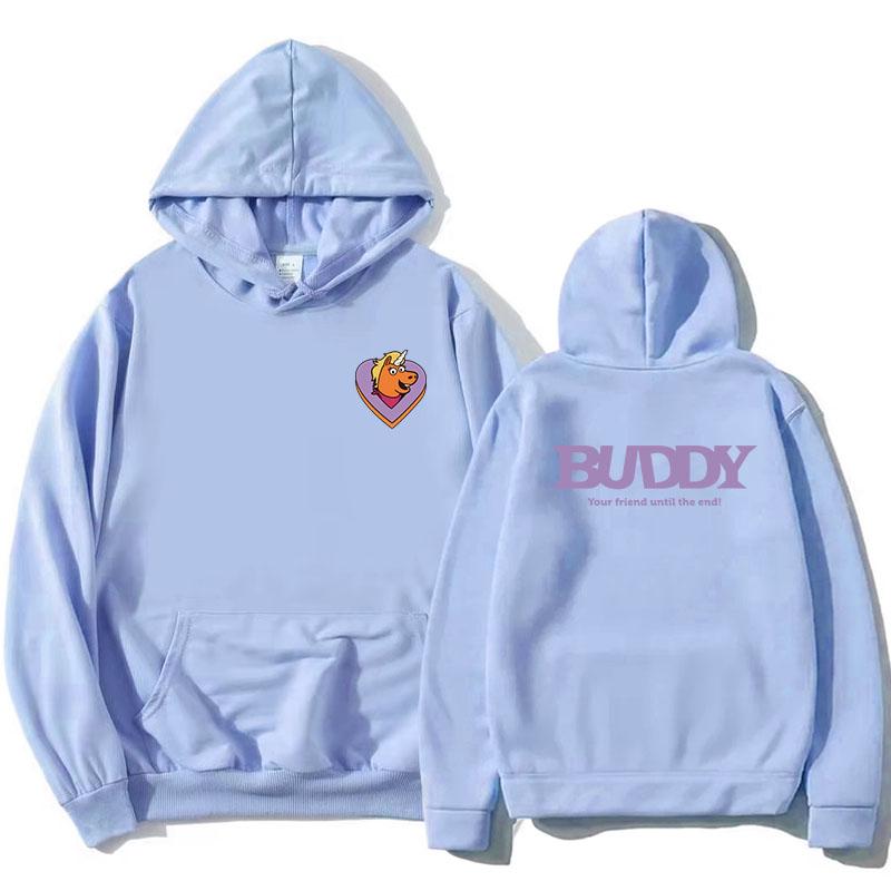 Buddy Il Tuo Amico Fino alla Fine Felpe Uomo Donna Abbigliamento Felpa con Cappuccio a Manica Lunga Felpa con Cappuccio Grafica Tasca Felpa con Cappuccio Stampe Top Unisex
