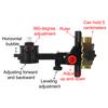 Stable Support 360 Degree Adjustment Black Adjustable Level Adapter Adapter Compact Mount Impact-Resistant Material