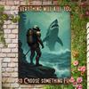 Vintage Metal Sign Funny Animal Bathroom Wall Decor Home Art Tin Plate