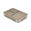 CB JAPAN Boîte à Bento Mince Foodman 600ml Gris Beige [Nettoyage] Étanche Double Étanchéité
