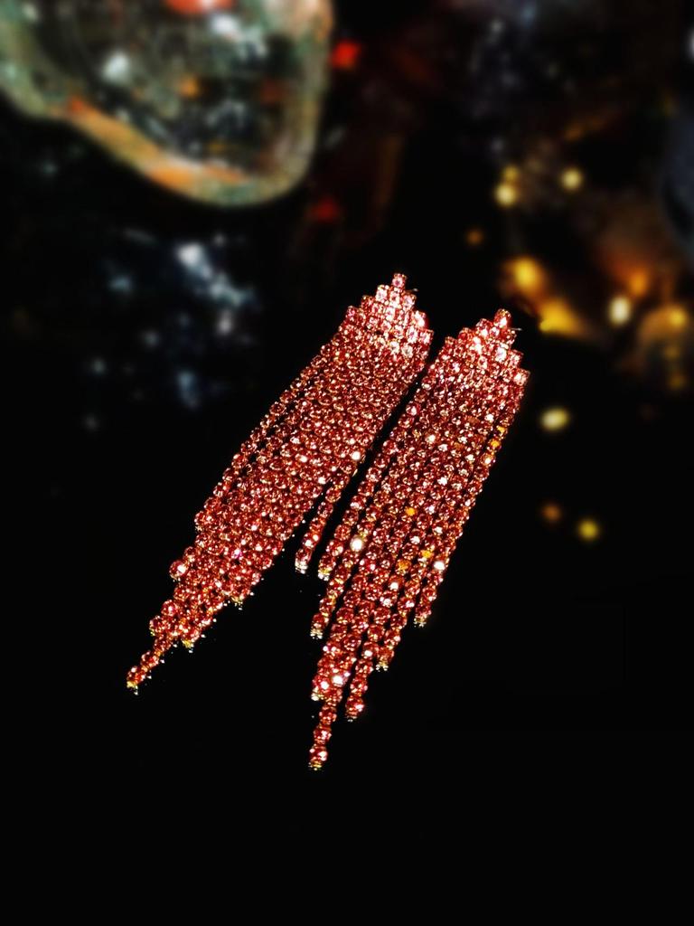 Elegant Rhinestone Tassel Earrings for Women