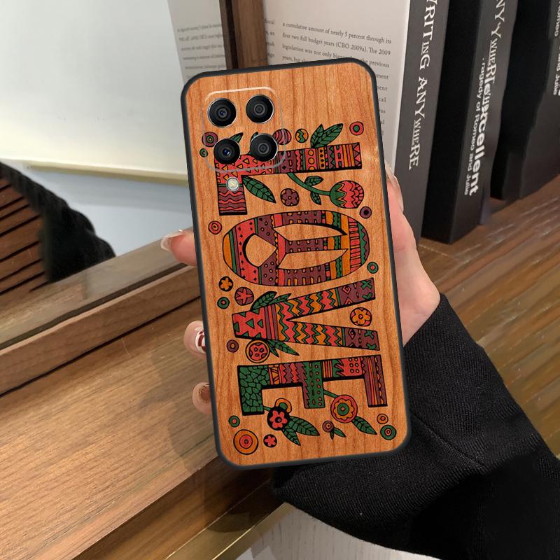 Wood Pattern Case For Samsung Galaxy M35 M15 M55 M56 M36 M16 M06 M31 M13 M33 M53 M12 M32 M52 M14 M34 M54