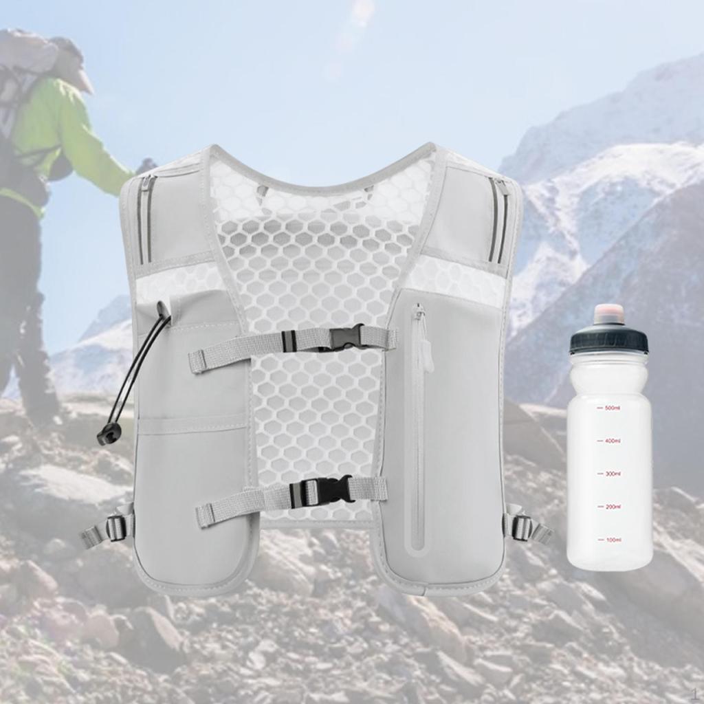 Väst Vandringsryggsäck Vattenflaskhållare Cykelväska för Jogging Tävling