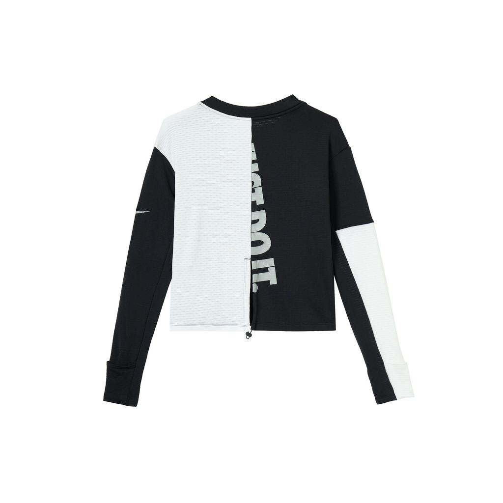 Nike Therma Icon Clash Sport Casual Crew Neck Long Sleeve Knit Sweatshirt Women Sweatshirt Black CJ8065-010