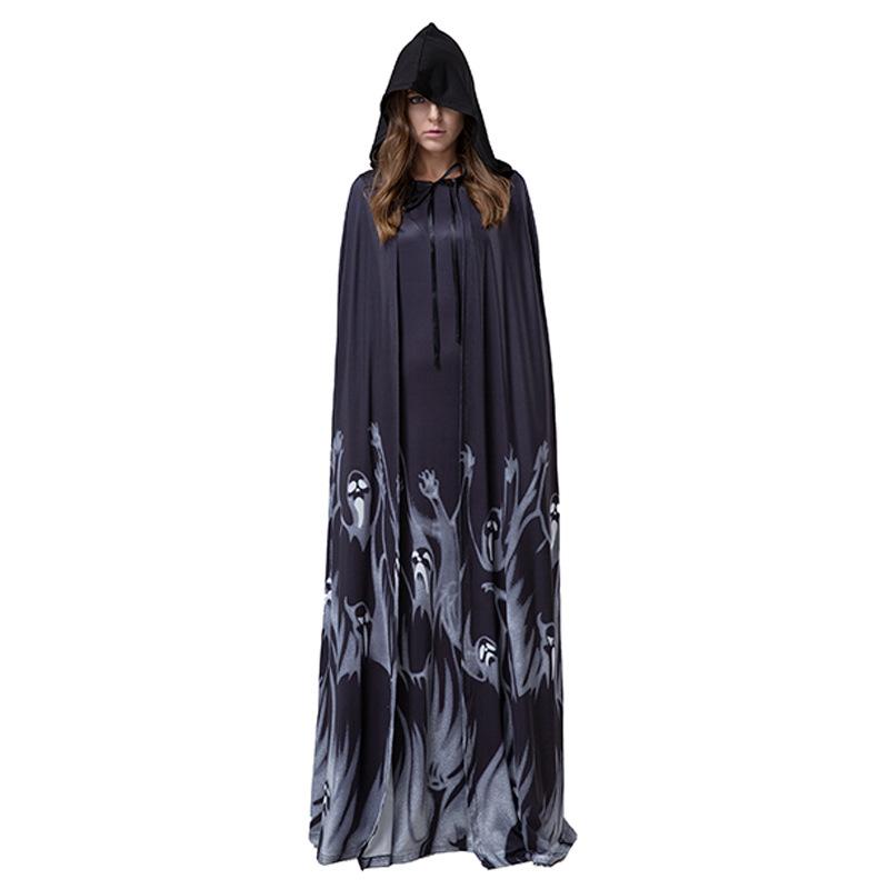 Halloween witch vampire costume adult masquerade wizard reaper cape suit
