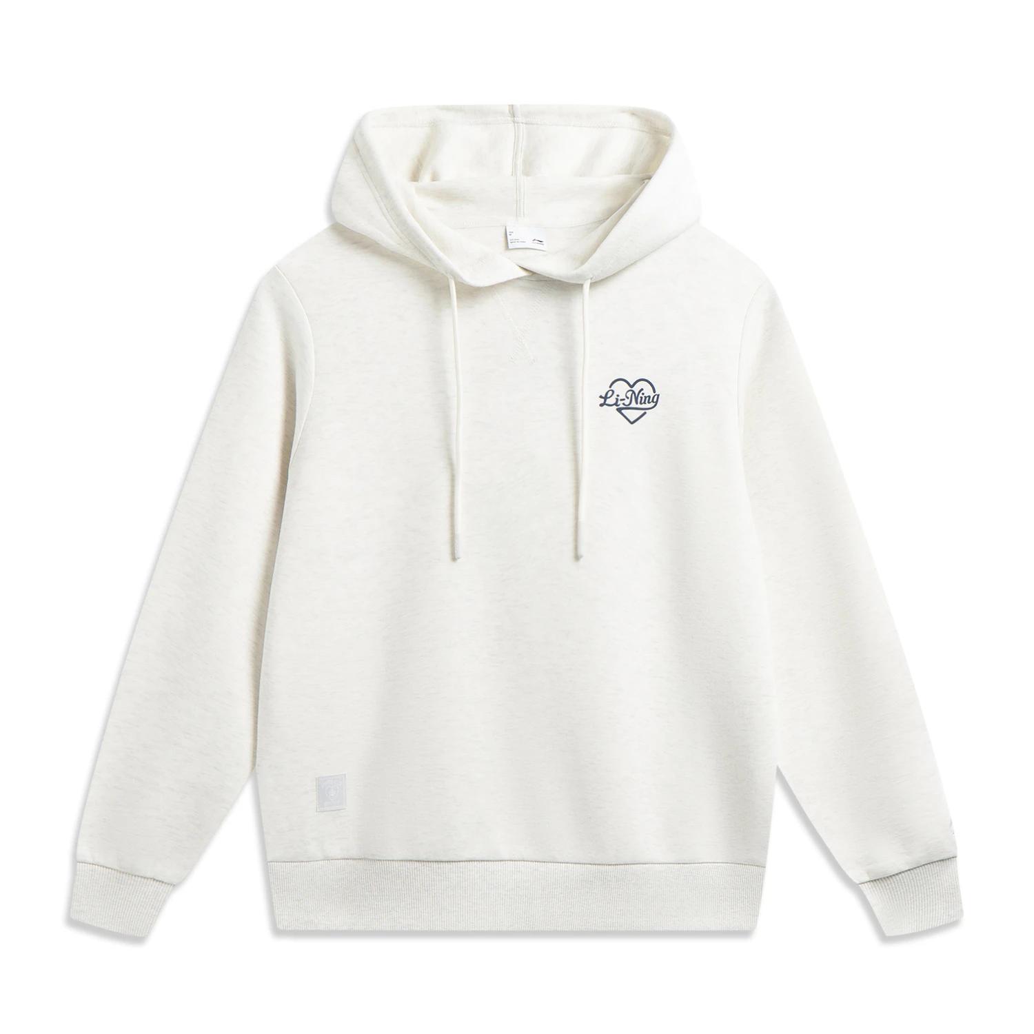Li Ning Спортивная серия Lifestyle Повседневная универсальная модная толстовка Женские толстовки AWDW596-2 M