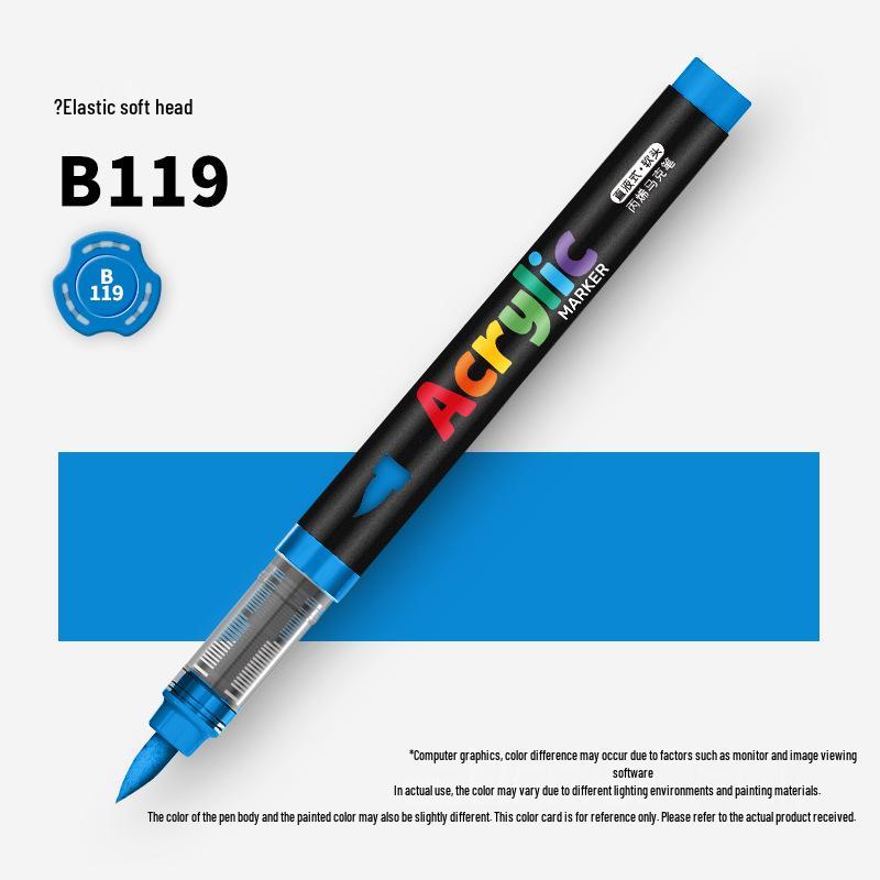 60-Color Soft Tip Liquid Ink Acrylic Marker Set for Primary School Art