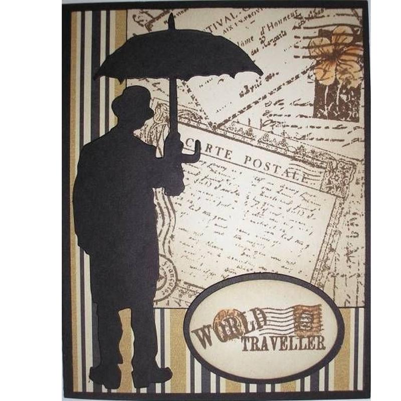 METAL CUTTING DIES Umbrella Men's Back DIY Scrapbooking Paper Craft Emboss Knife Mould
