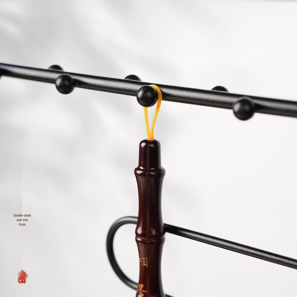 Auspicious Cloud Chinese Pen & Brush Holder – Wrought Iron Stand & Storage Rack
