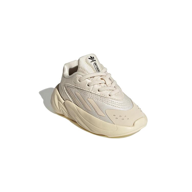 Adidas Originals Ozelia El I Abrasion Resistant Low top Toddler Shoes Beige Yellow Infant And Toddler GW7215