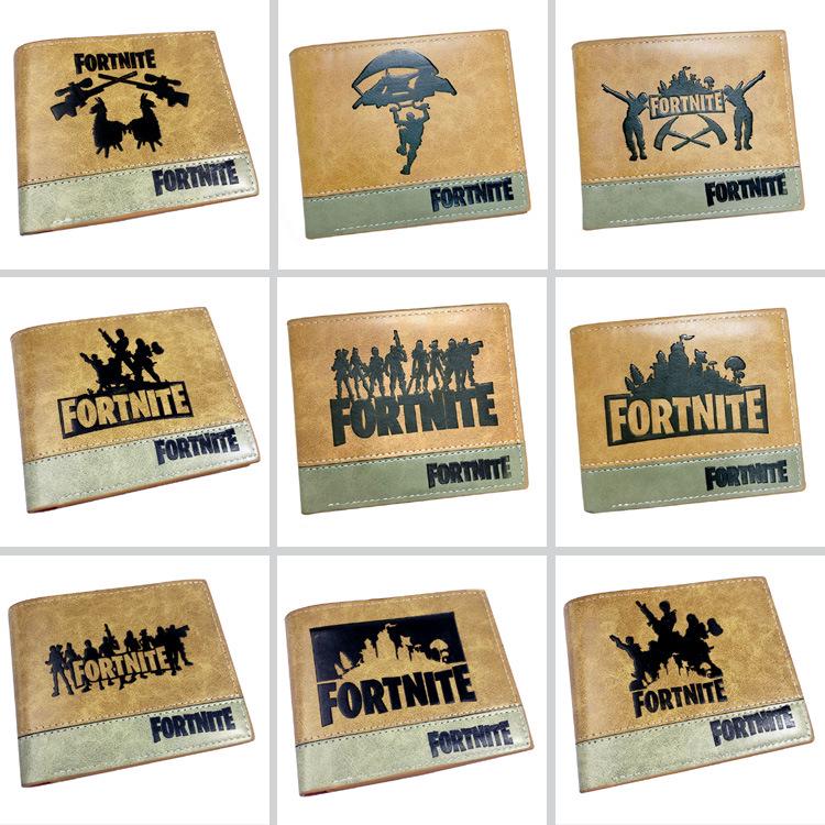 Fortnite Game Embossed Leather Wallet Short PU Leather Student Wallet Gaming Gift 1pcs