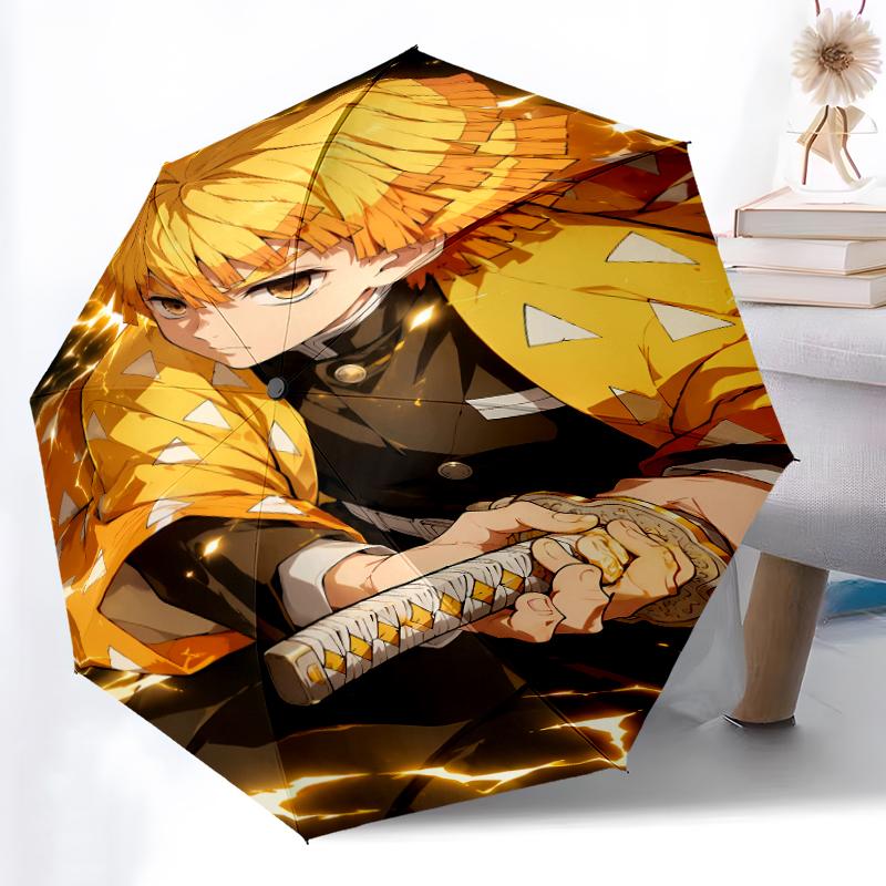 Printed Nezuko Demon Slayer Agatsuma ZenitsuPrinted Folding Umbrella,Outdoor,Leisure,And Travel Umbrella,Durable Umbrella Fabric,Birthday And Holiday