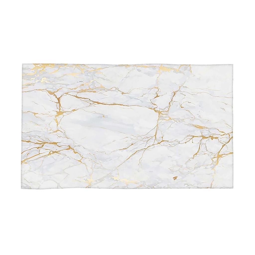 White and Gold Marbl Soft Face Towel Quick Dry Pool Bath Cotton Towels Absorbent Quick