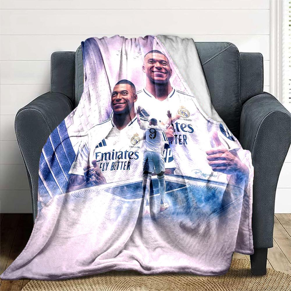Star Player Kylian Mbappé Blanket Soft Warm Cozy Great for Bedding Picnics Bed All-Season Use Warmthful Decor Gifts For Family Or Friends