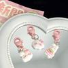 Kawaii Cartoon Rabbit Keychain Cute Fashion Bow Flower Keyring Creative Backpack Pendant Decoration Accessories Couple Gifts