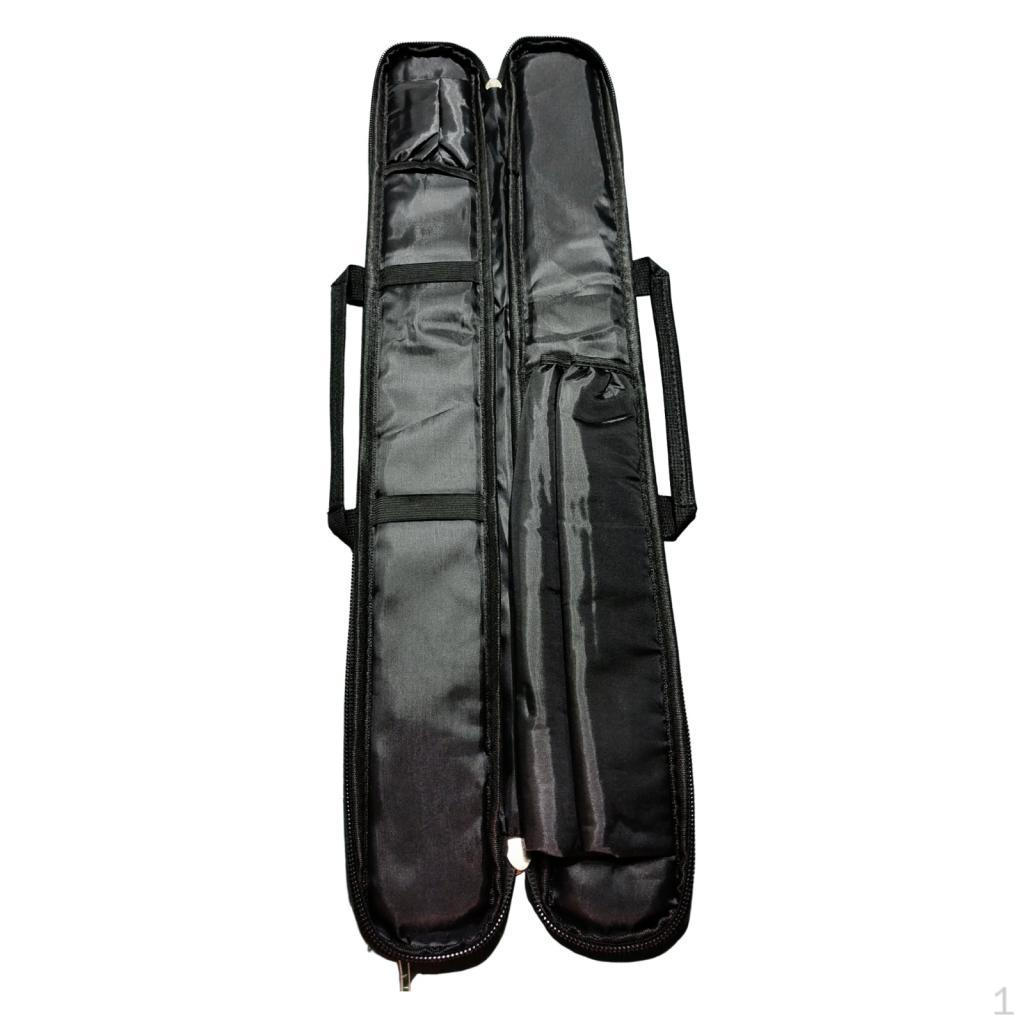 Scratch Resistant Soft Adjustable Shoulder Strap Oxford Cloth Dustproof 1/2 Double Cues Capacity