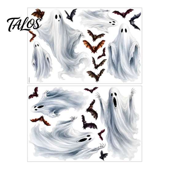 Removable Wall Decals for Kids Room Halloween Ghost Window Stickers, PVC Decals, Peel And Home Decor Stick Self-Adhesive Stickers Holiday Party