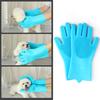 Evcil Hayvan Bakım Eldivenleri Isıya Dayanıklı Silikon Köpek Yıkama Eldivenleri Yüksek Yoğunluklu Dişli Beş Parmak Tasarımı Masaj Yapmak Banyo Yaptırmak için Kedi Tüyü Toplayıcı