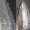 3D Rose Flower Lace Fabric for Wedding Dress and Gown Designer Fabric  DIY Home Textile Cushion Background Decor Cloth