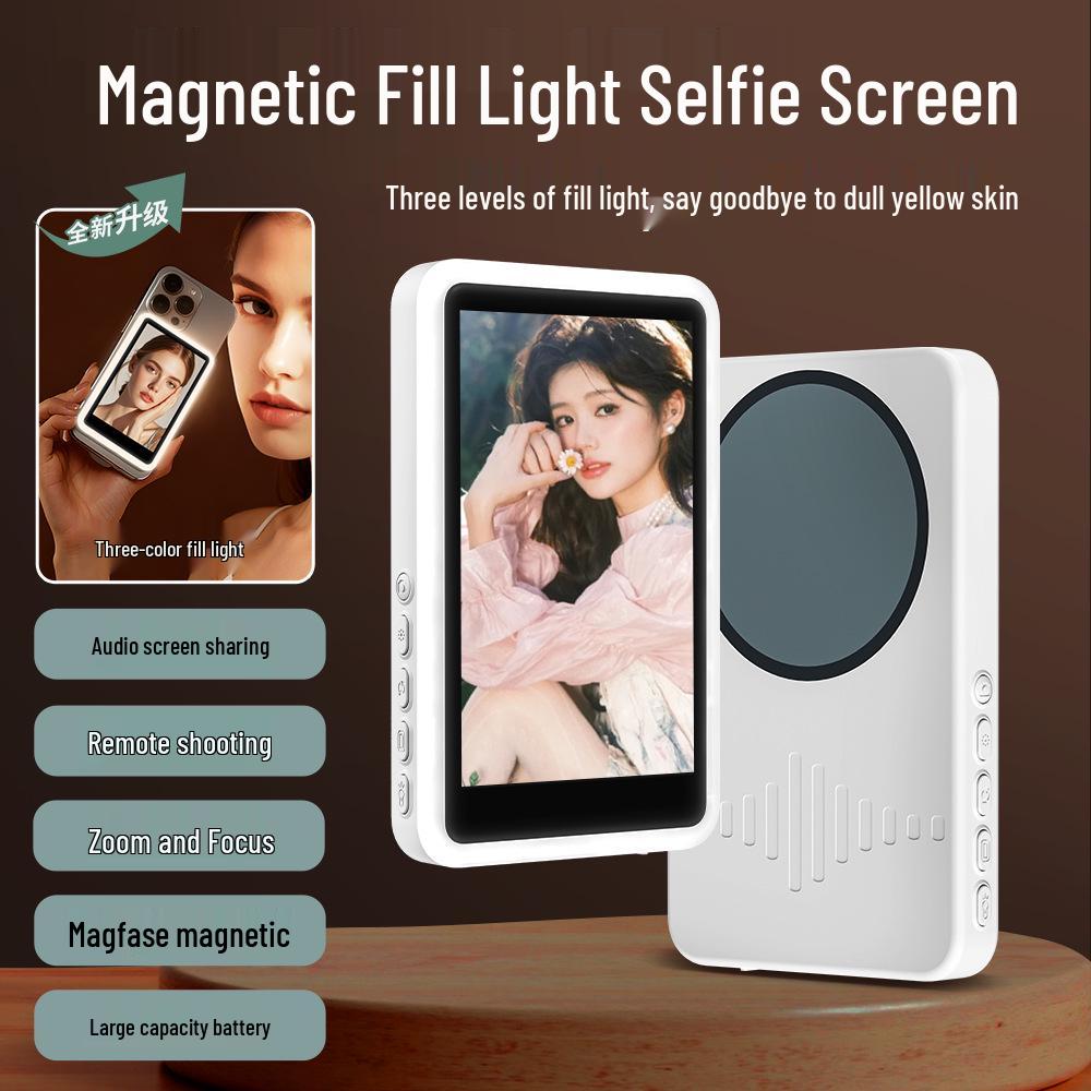 High-Definition Rear Camera Projection & Live Broadcast Selfie Device with Fill Light