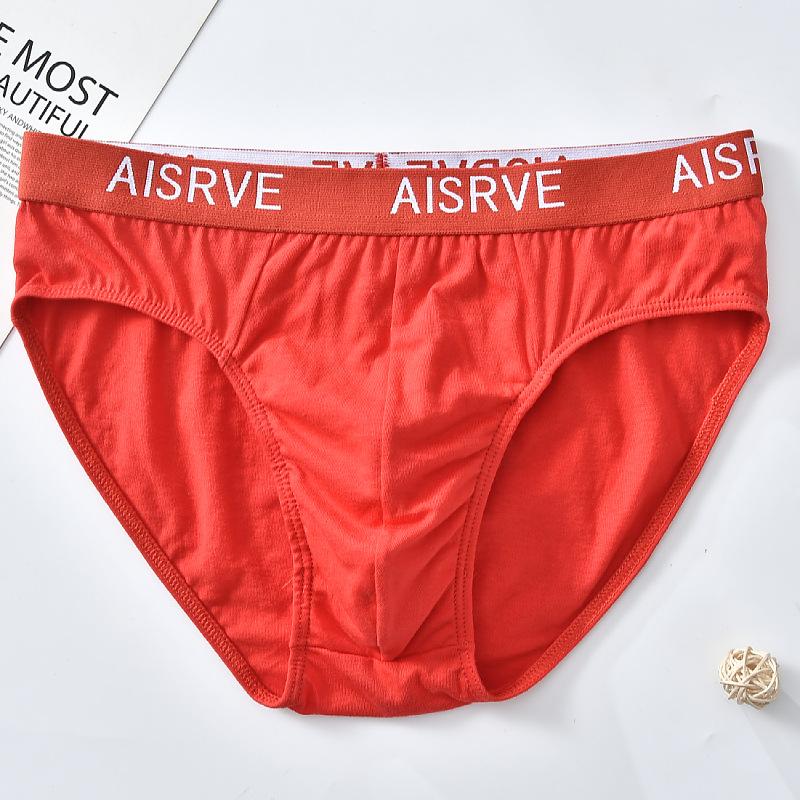 Men's Cotton Triangle Underwear Plus Size Triangle Underwear Breathable Mid Waist Underwear