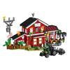 Granja Occidental MOC Bloques de Construcción Modelo Rancho Gallinero Vista Clásica de Ciudad Ladrillos Juguetes Regalos de Navidad para Adultos Adorno