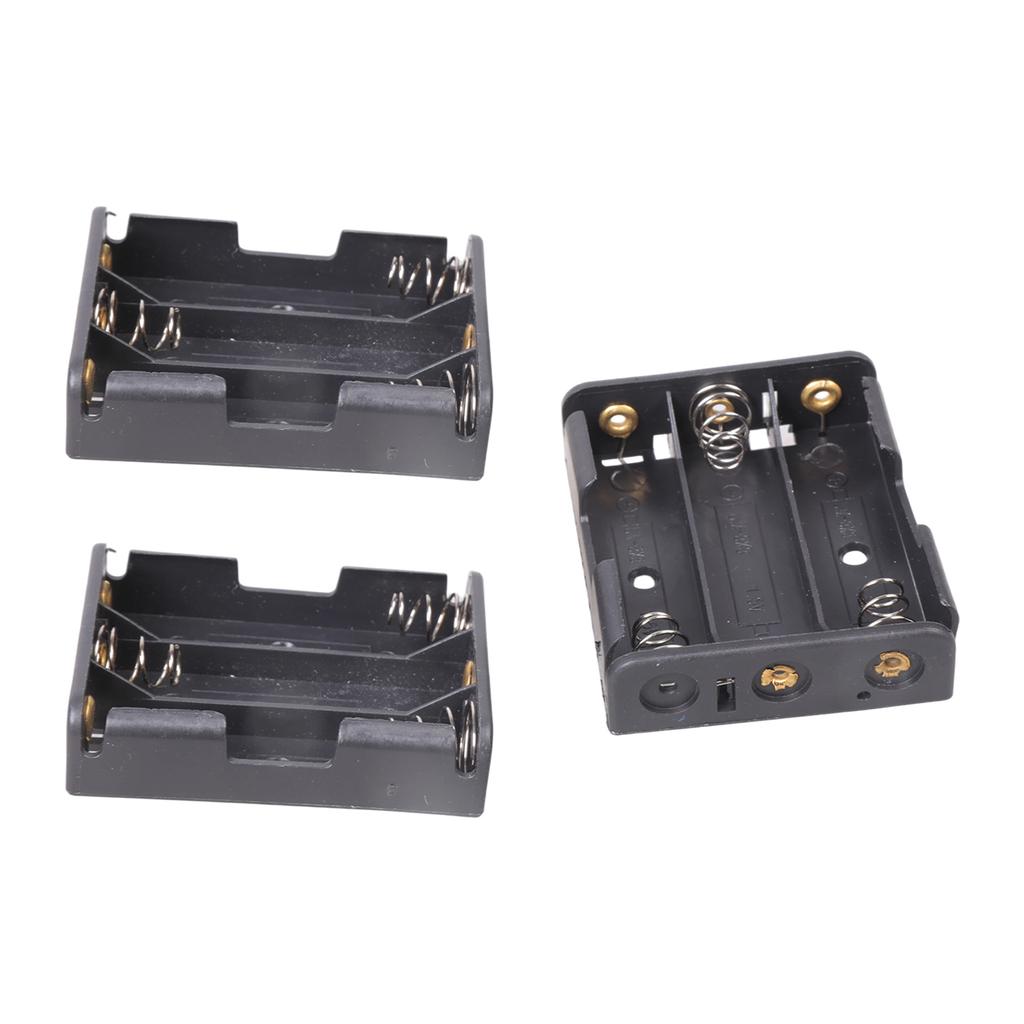 Solderable Plastic 2A Battery Box Metal Pin Connectors Secure For DIY Projects Emergency Lights