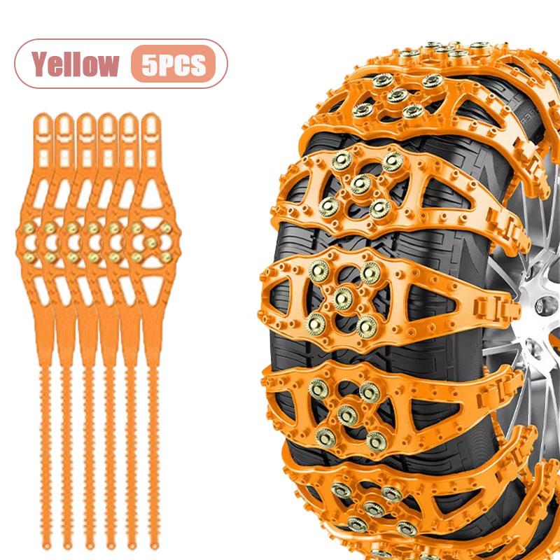 1/5/10PCS Heavy Duty Snow Chains Universal Fit for Car Truck SUV Ice Snow Traction Fishbone Design Durable Anti Slip Chains