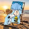 Snoopy Print Beach Towel Design, Soft, Lightweight. for Home Bathroom, Spa, Pool, Yoga, Surfing, Camping, Gift for Family, Friend